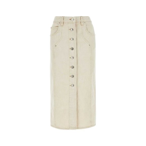 ISABEL MARANT ETOILE Dresses & Skirts - ISABEL MARANT ETOILE Sand Denim Vandy Skirt